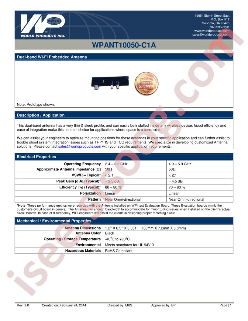 WPANT10050-C1A