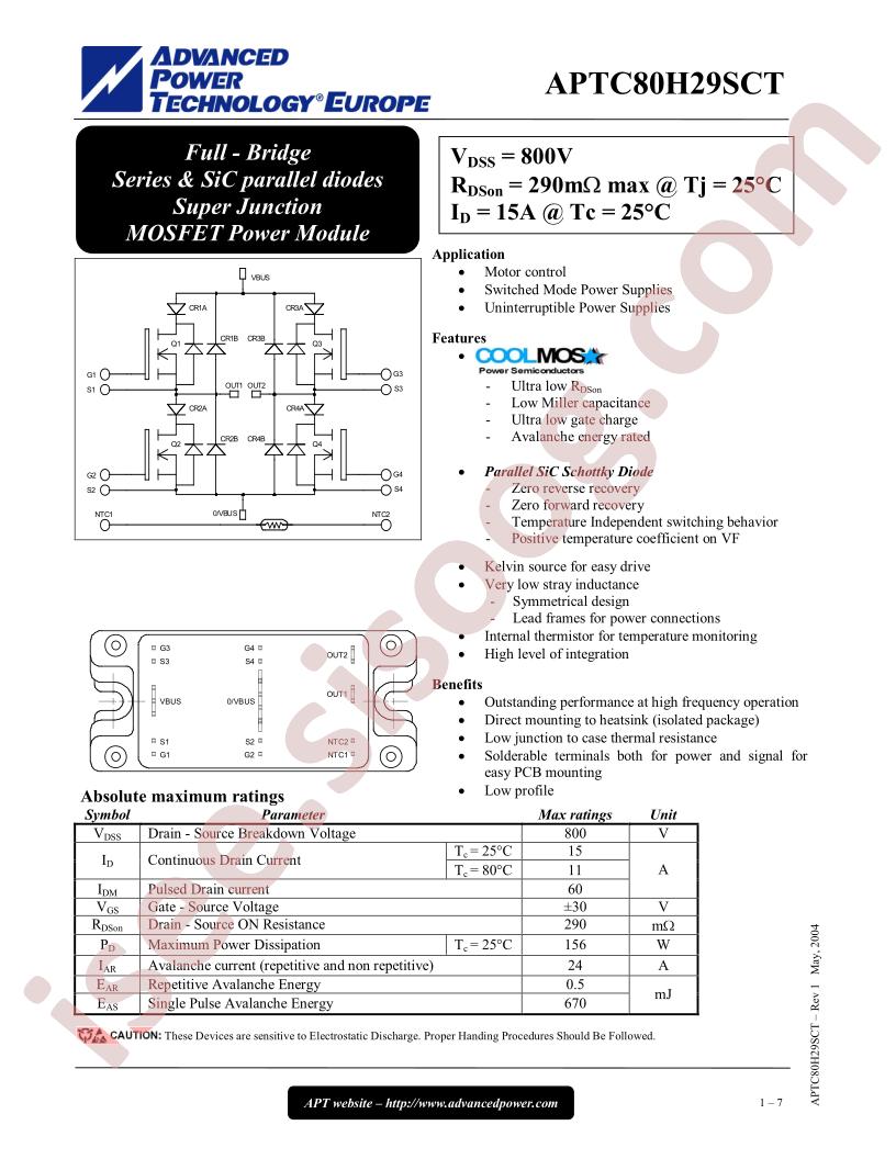 APTC80H29SCT