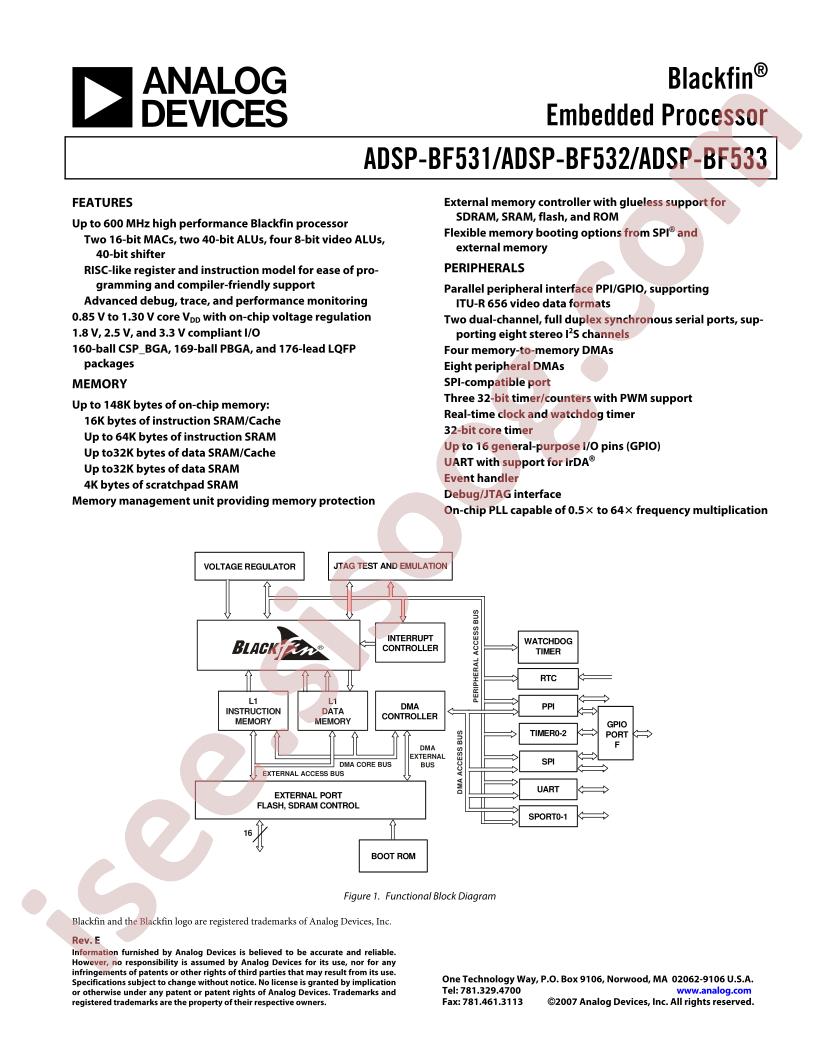 ADSP-BF533SBST400