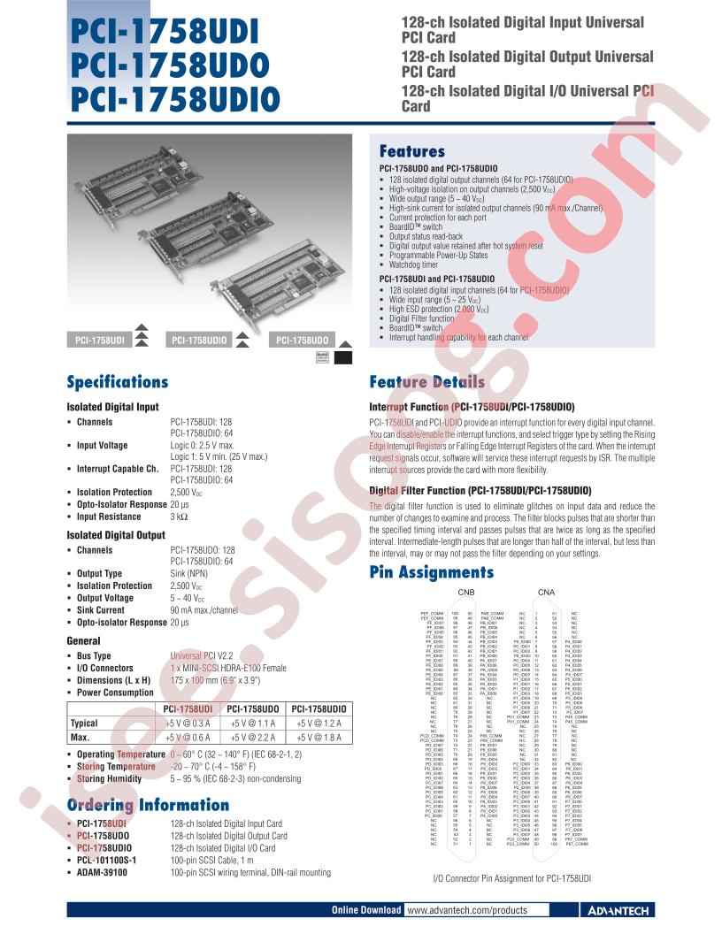 PCI-1758UDIO