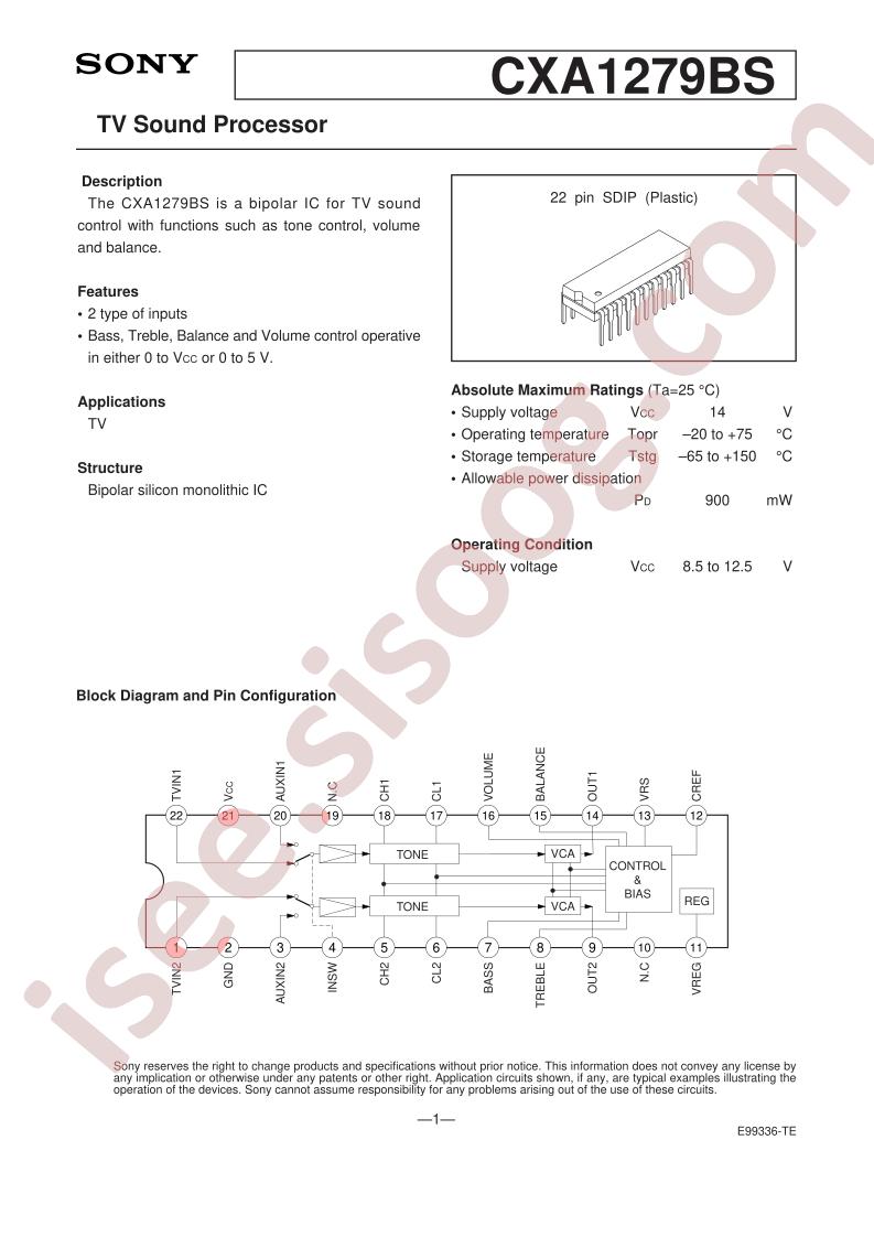 CXA1279BS
