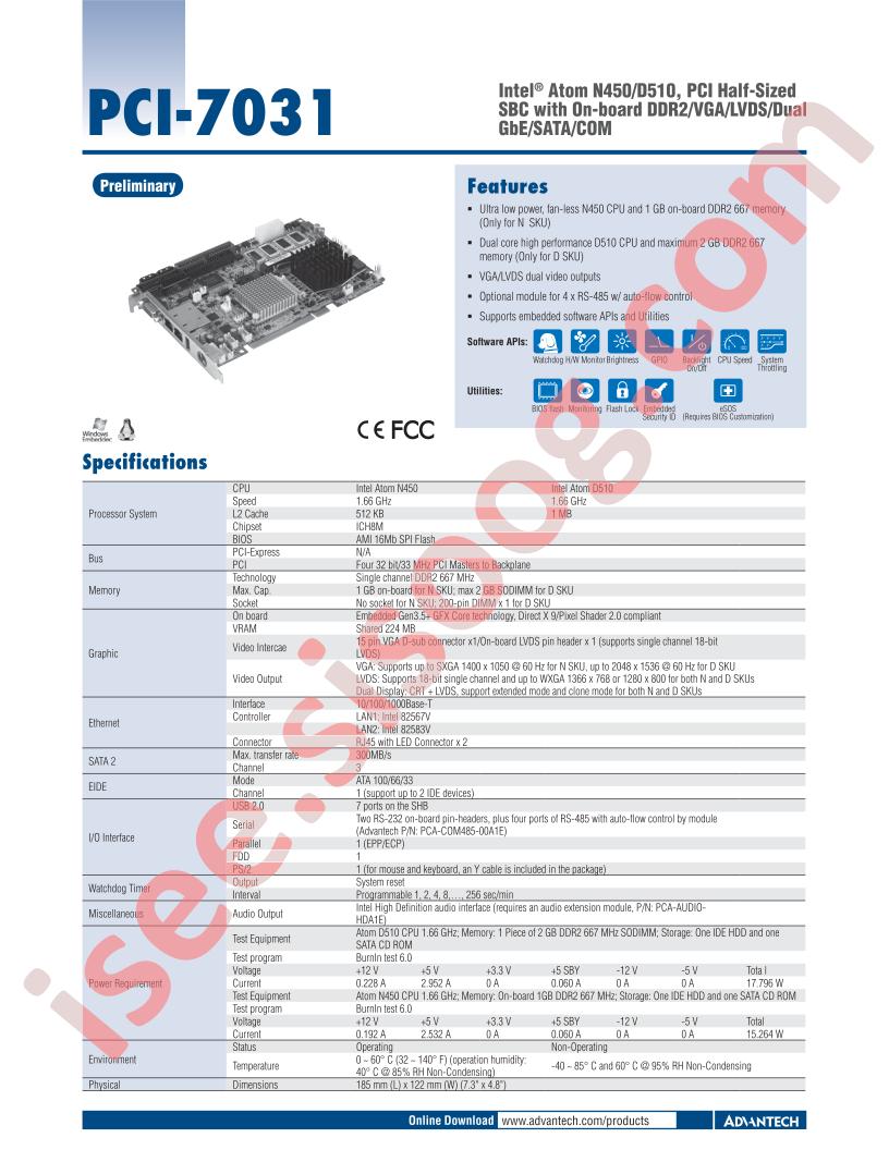 PCI-7031D-S6A1E