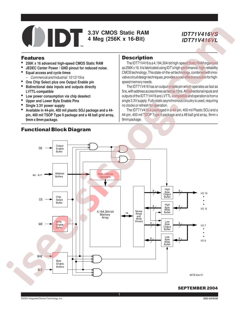 IDT71V416VS