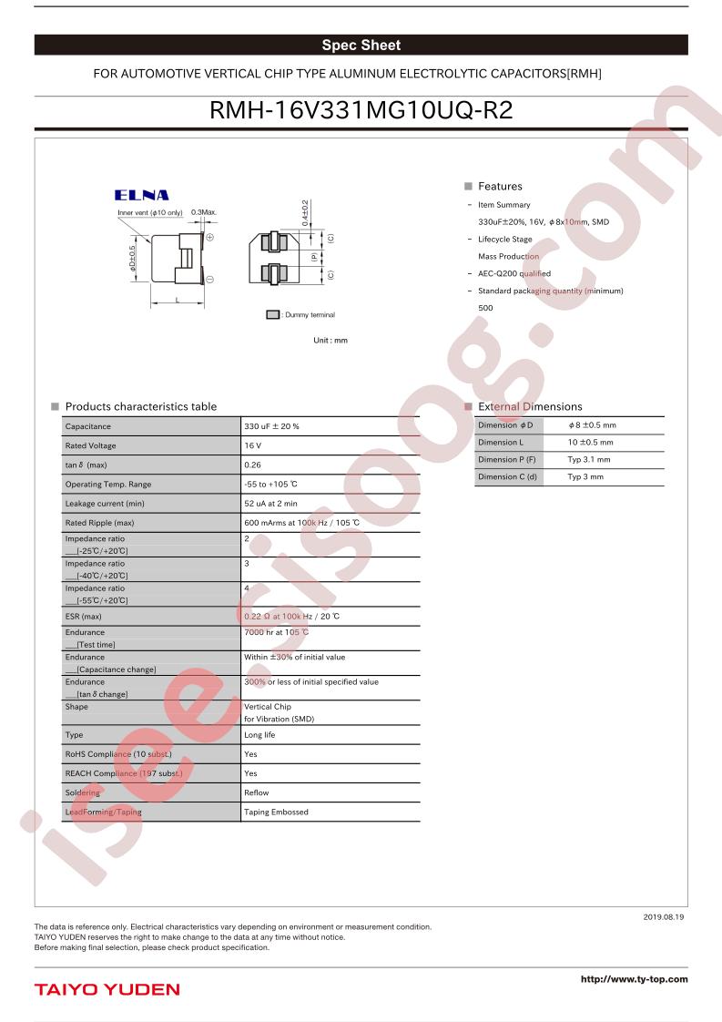 RMH-16V331MG10UQ-R2