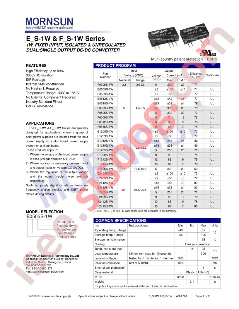 E1205S-1W