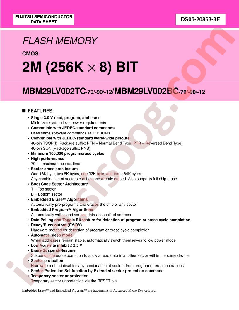 MBM29LV002BC-12PTN