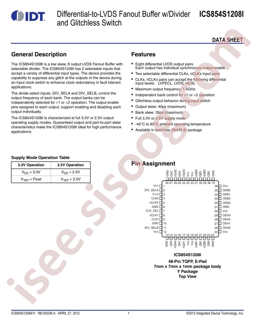 ICS854S1208I