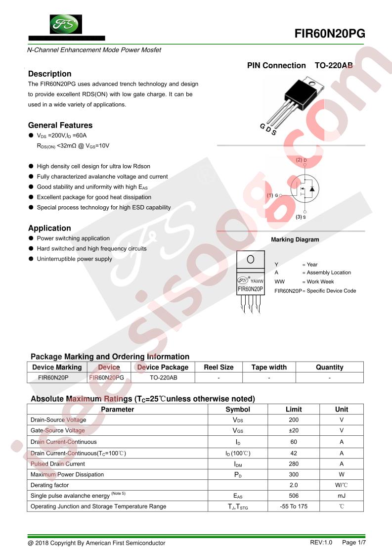 FIR60N20PG