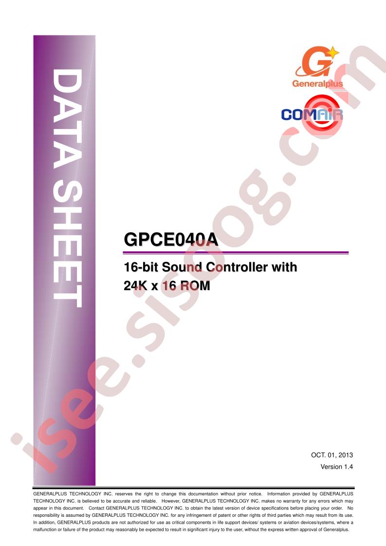 GPCE040A-NnnV-C