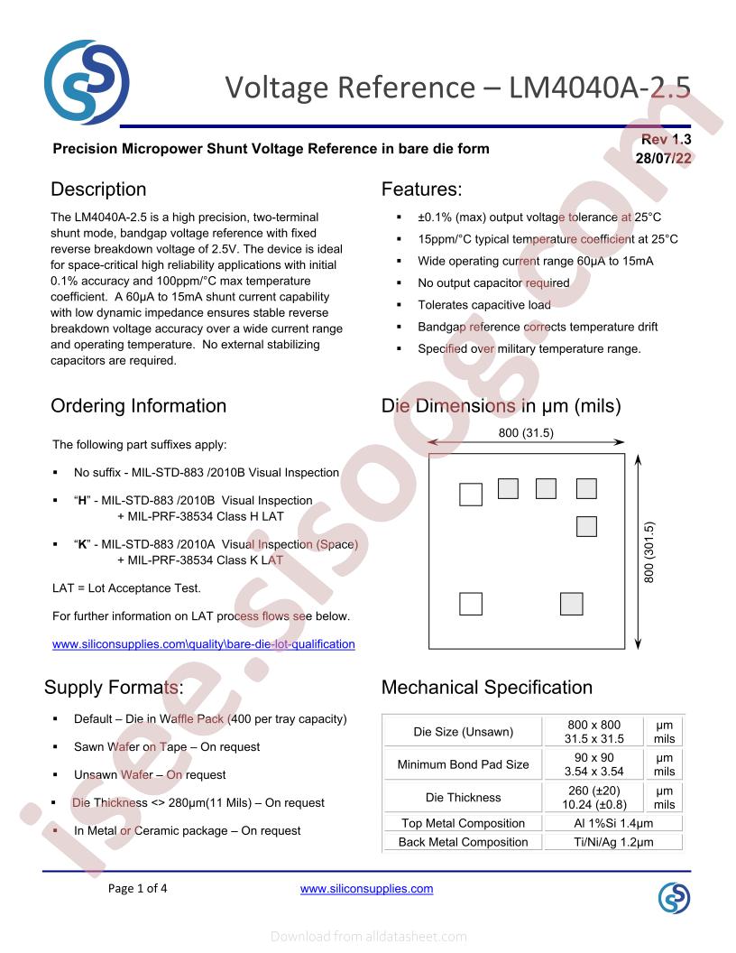 LM4040A-2.5