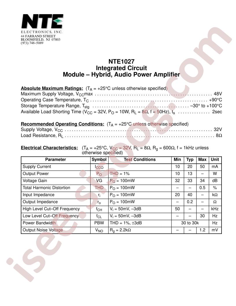 NTE1027