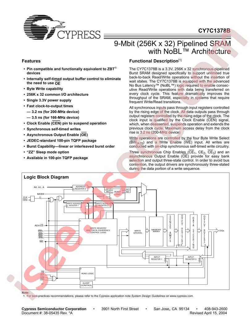 CY7C1378B