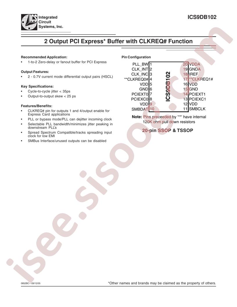 ICS9DB102FLFT