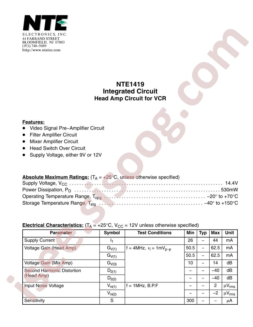NTE1419