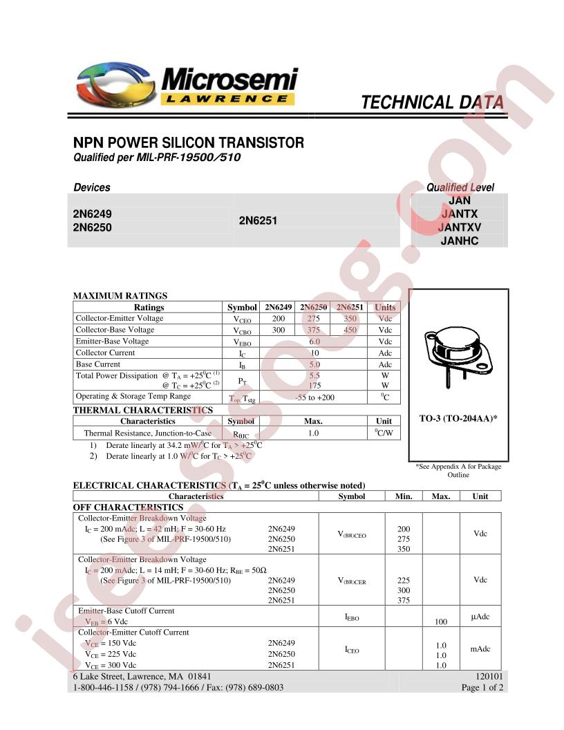 JANHC2N6251