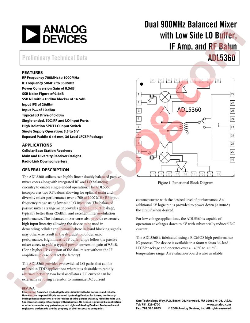 ADL5360XCPZ-WP