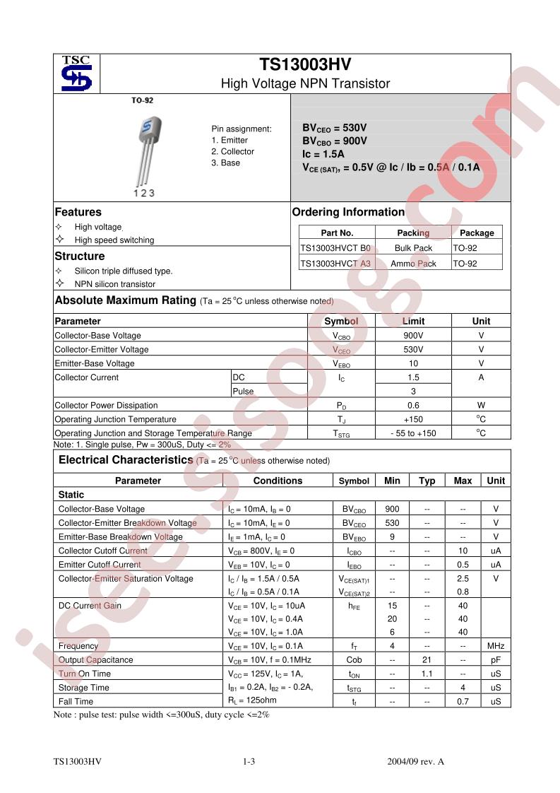 TS13003HVCTA3