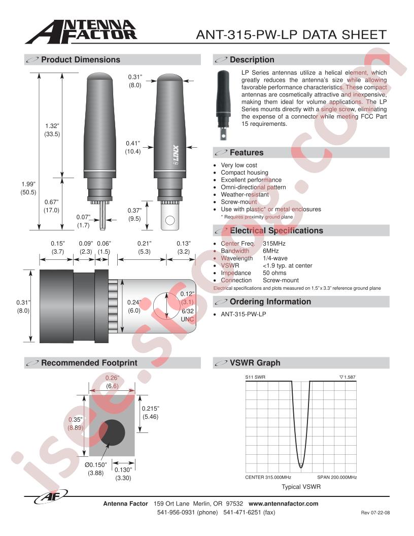 ANT-315-PW-LP