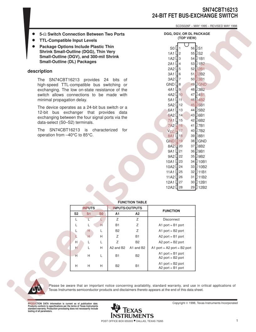 SN74CBT16213DGG