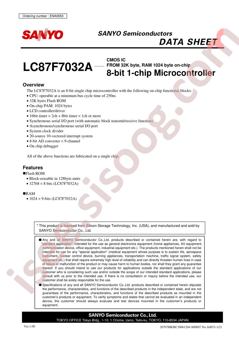 LC87F7032A