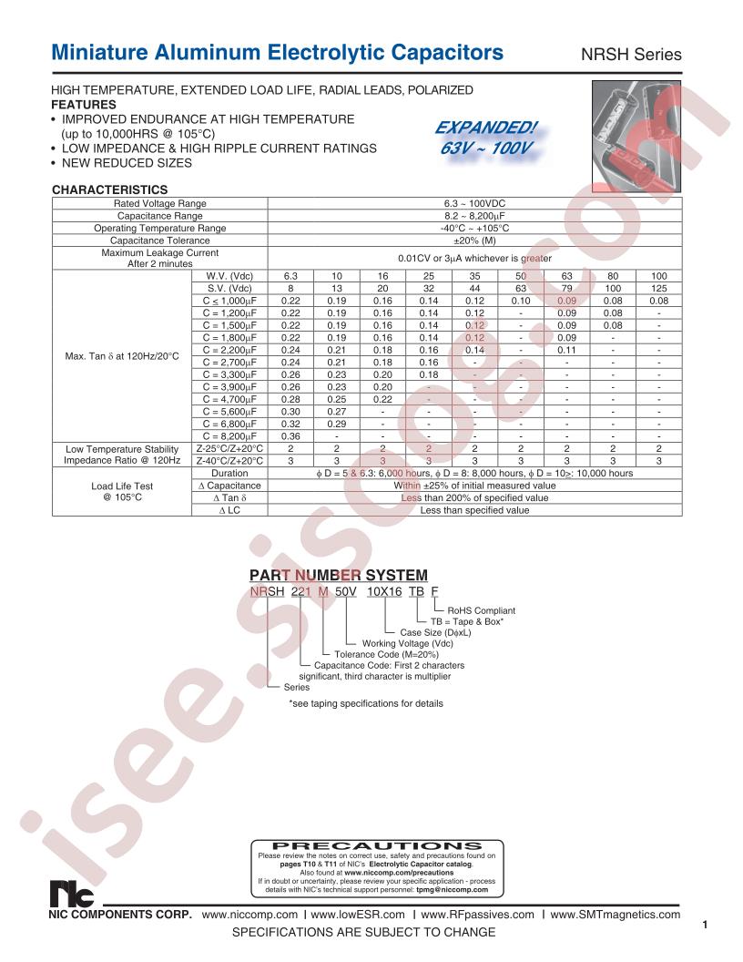 NRSH561M25V8x20F