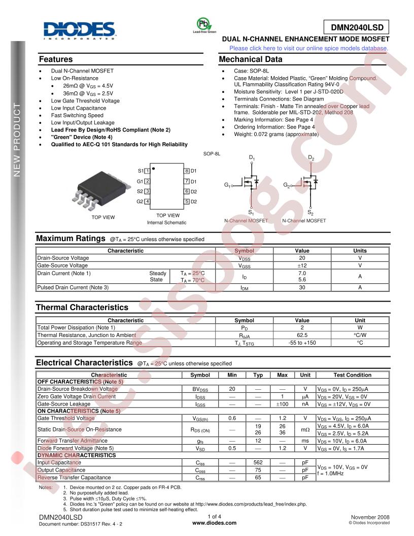 DMN2040LSD