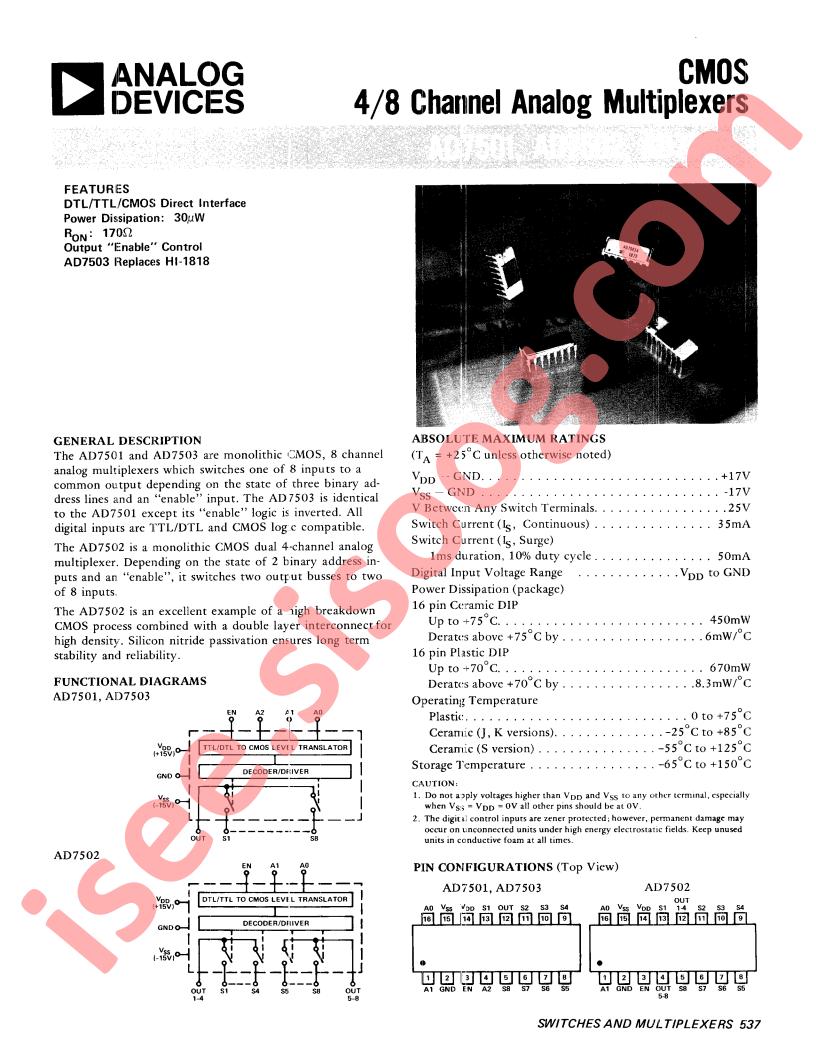 AD7503JD