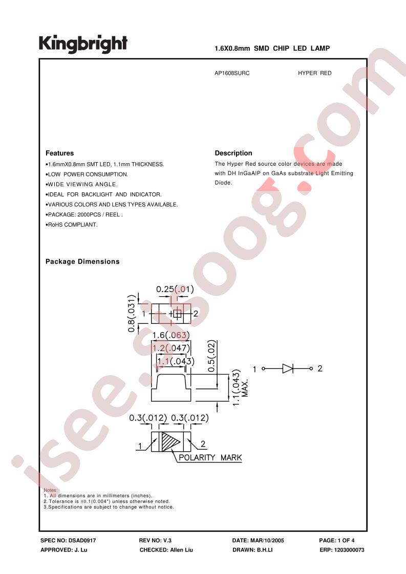 AP1608SURC