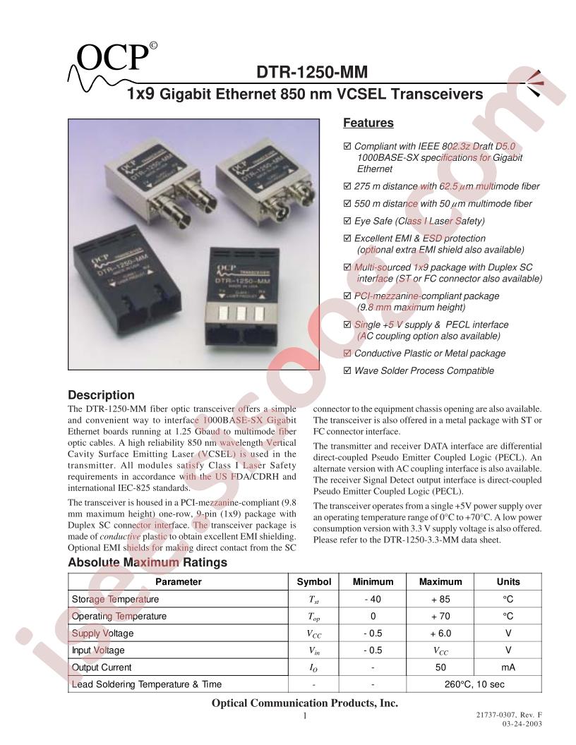 DTR-1250-MM-ST