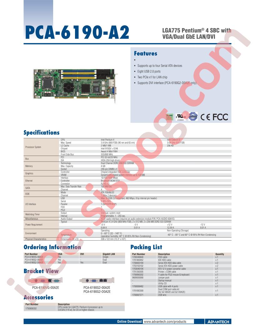 PCA-6190-A2