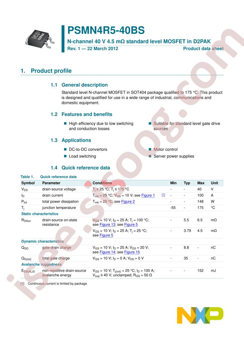 PSMN4R5-40BS