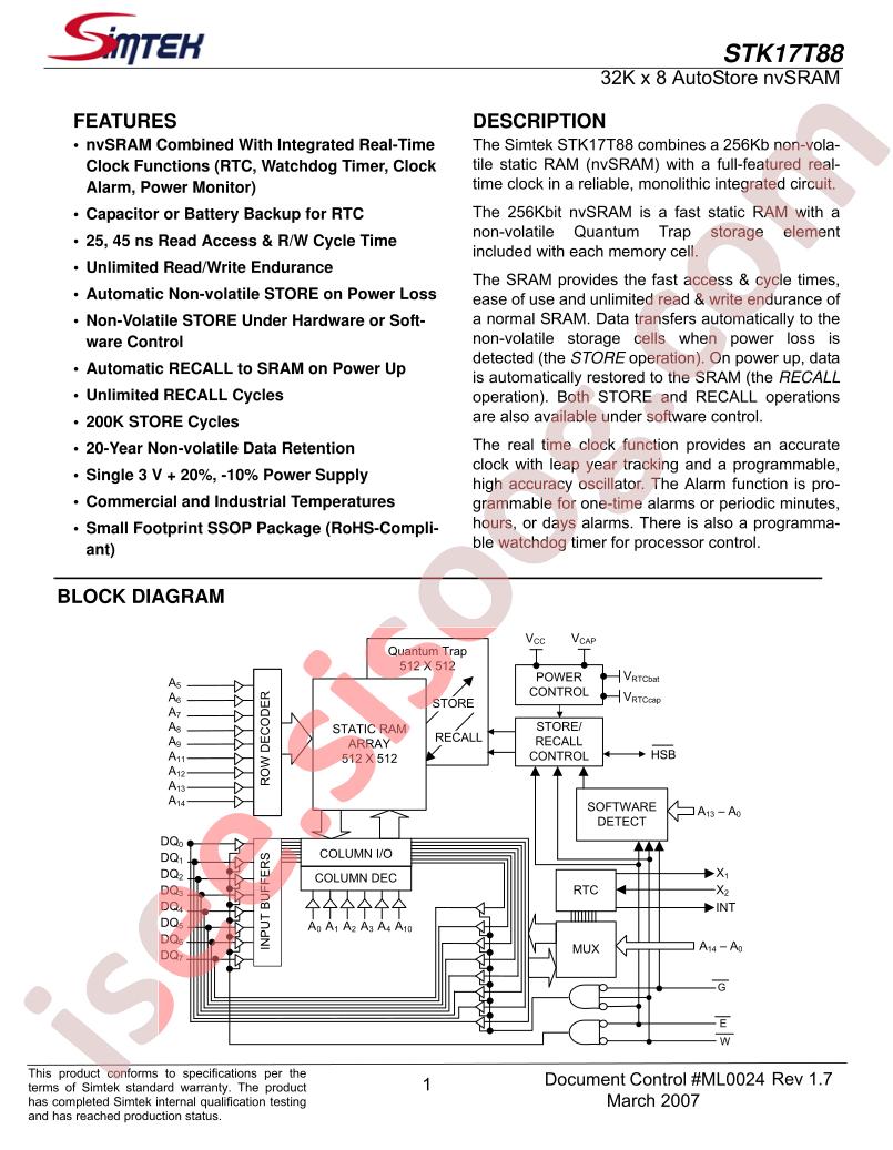 STK17T88-RF25I