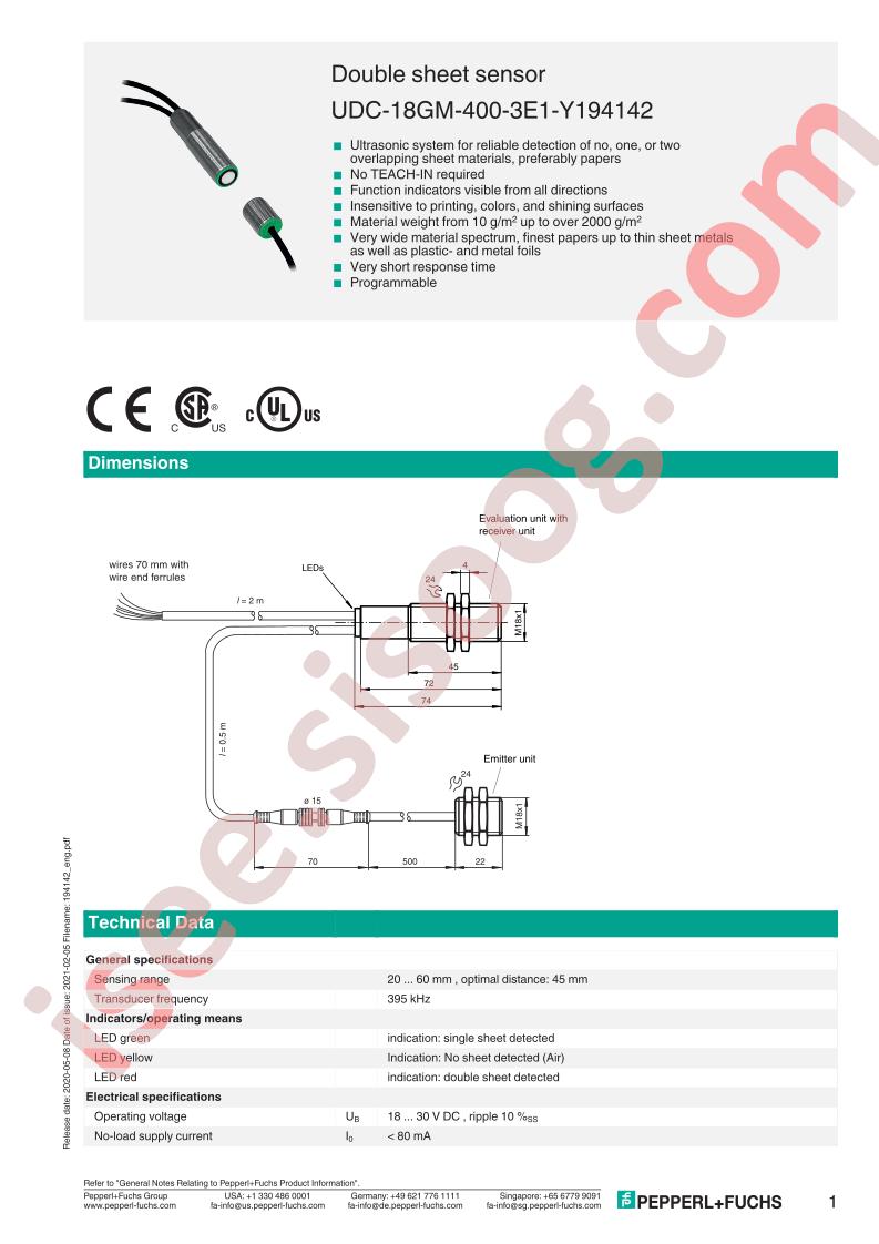 UDC-18GM-400-3E1-Y194142