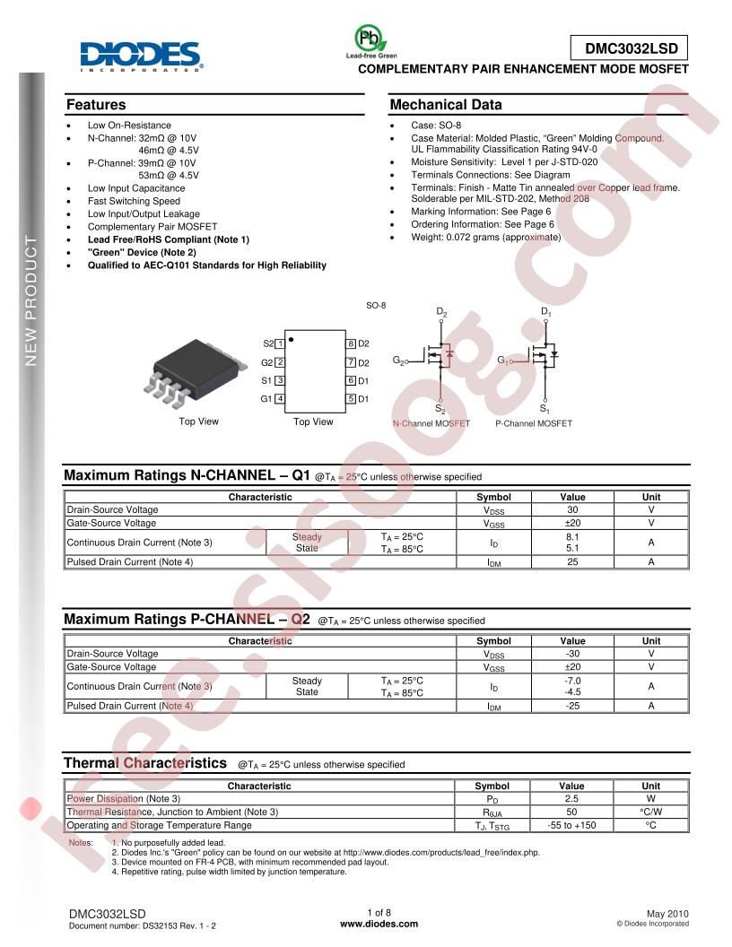 DMC3032LSD