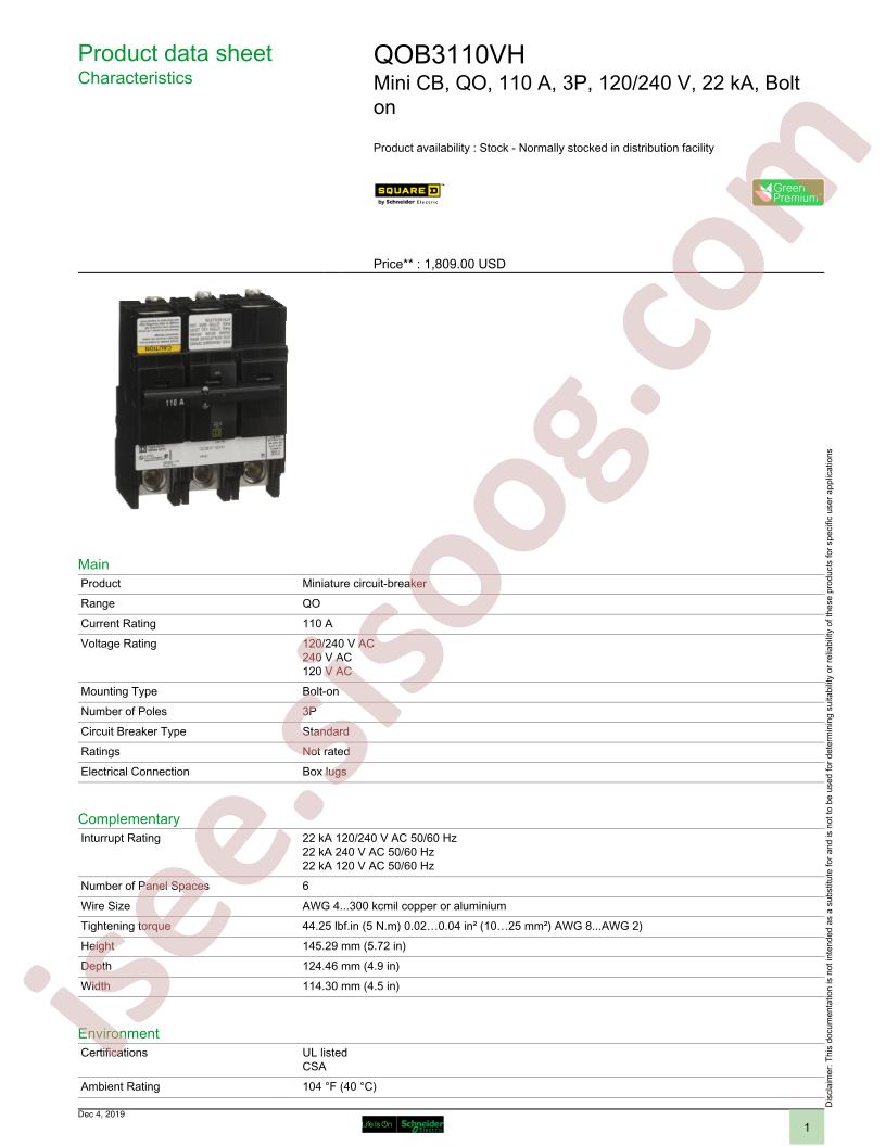 QOB3110VH