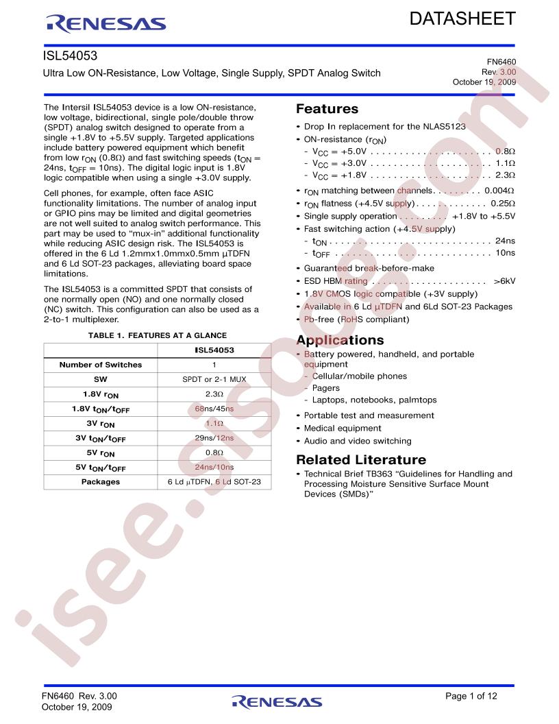 ISL54053IRUZ-T