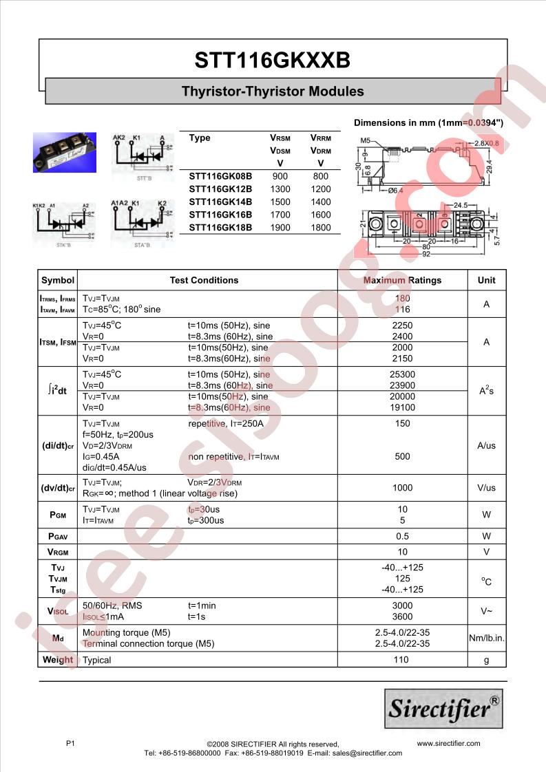 STT116GK18B