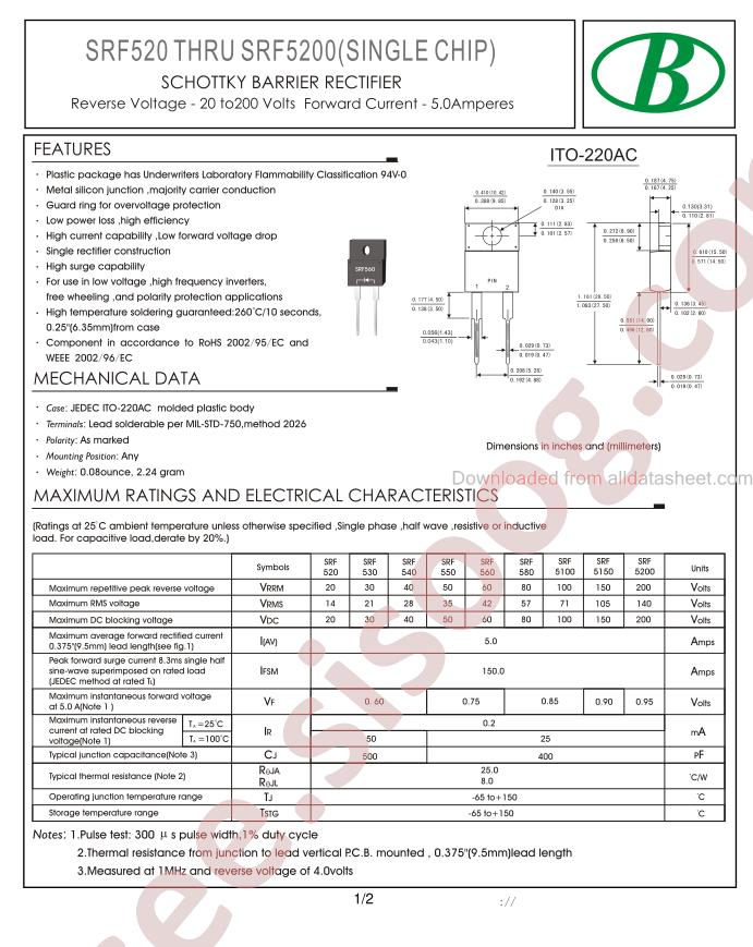 SRF520.5A.ITO-220AC