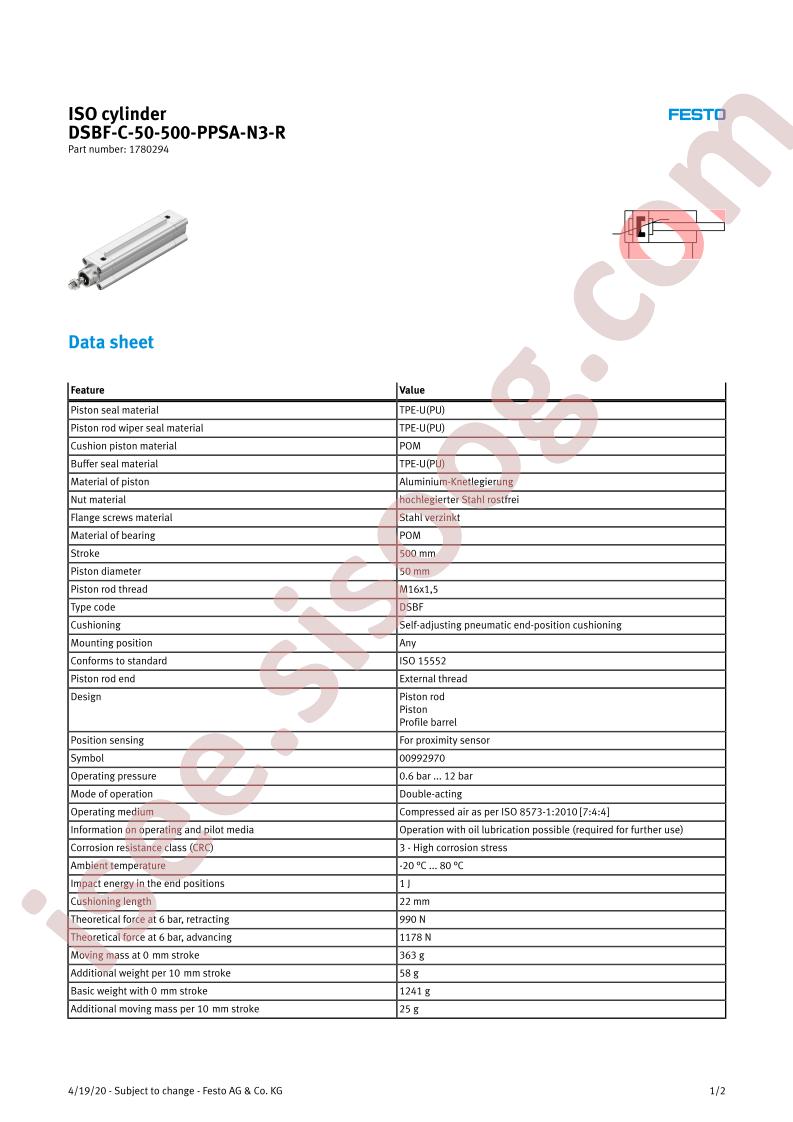 DSBF-C-50-500-PPSA-N3-R