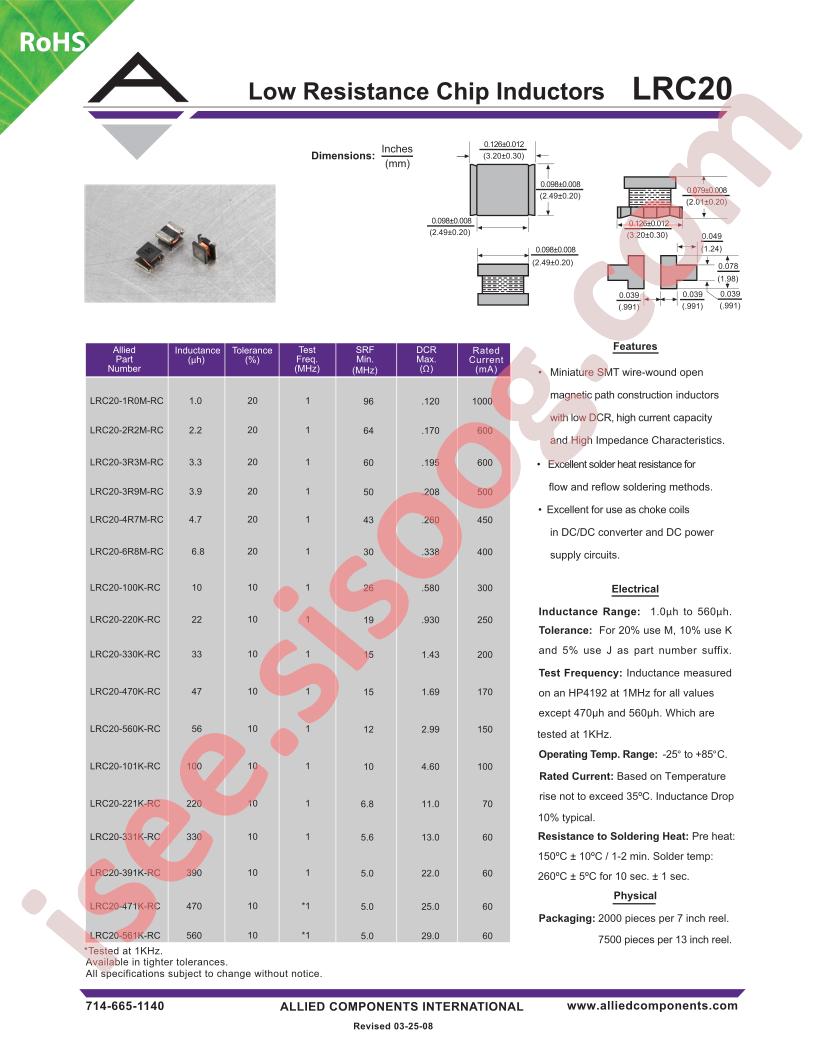 LRC20-1R0M-RC