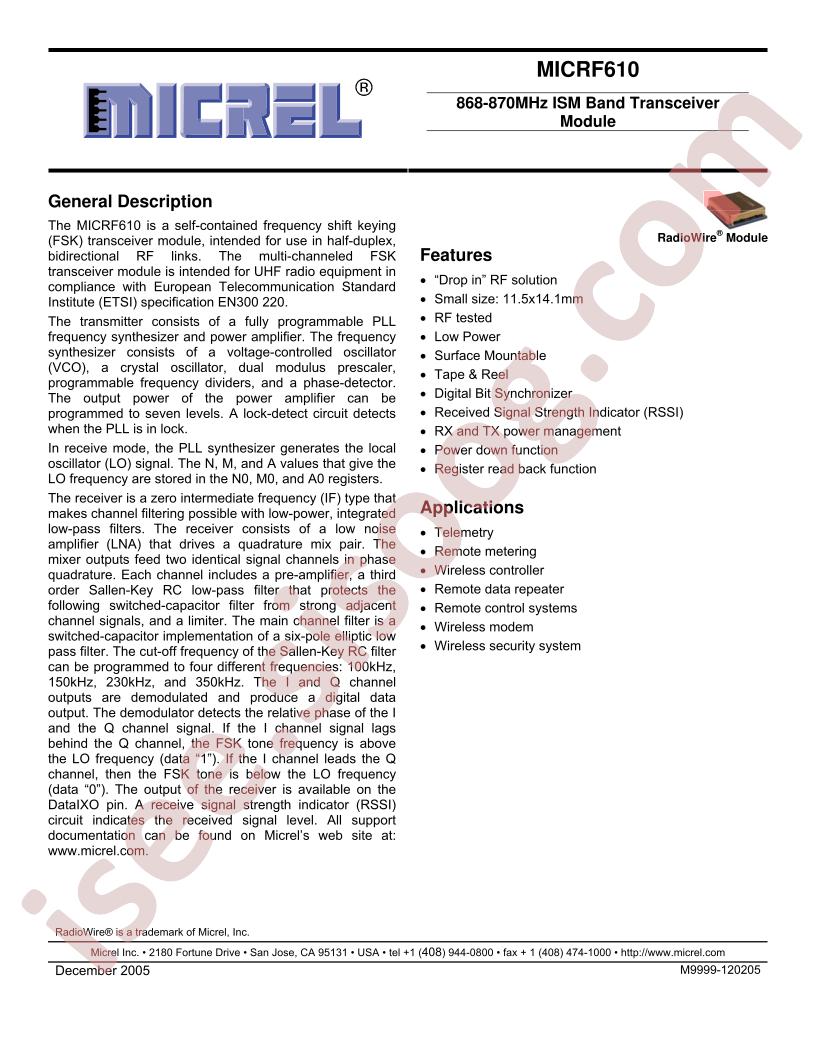 MICRF610TR