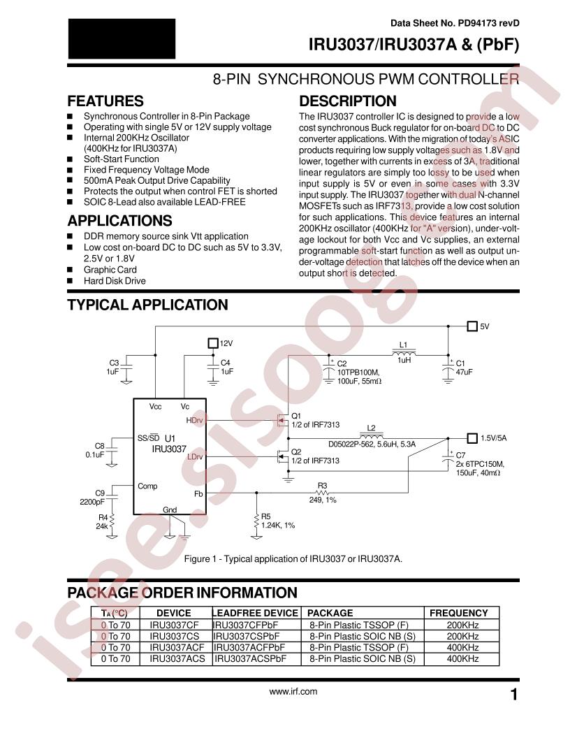 IRU3037CSPBF