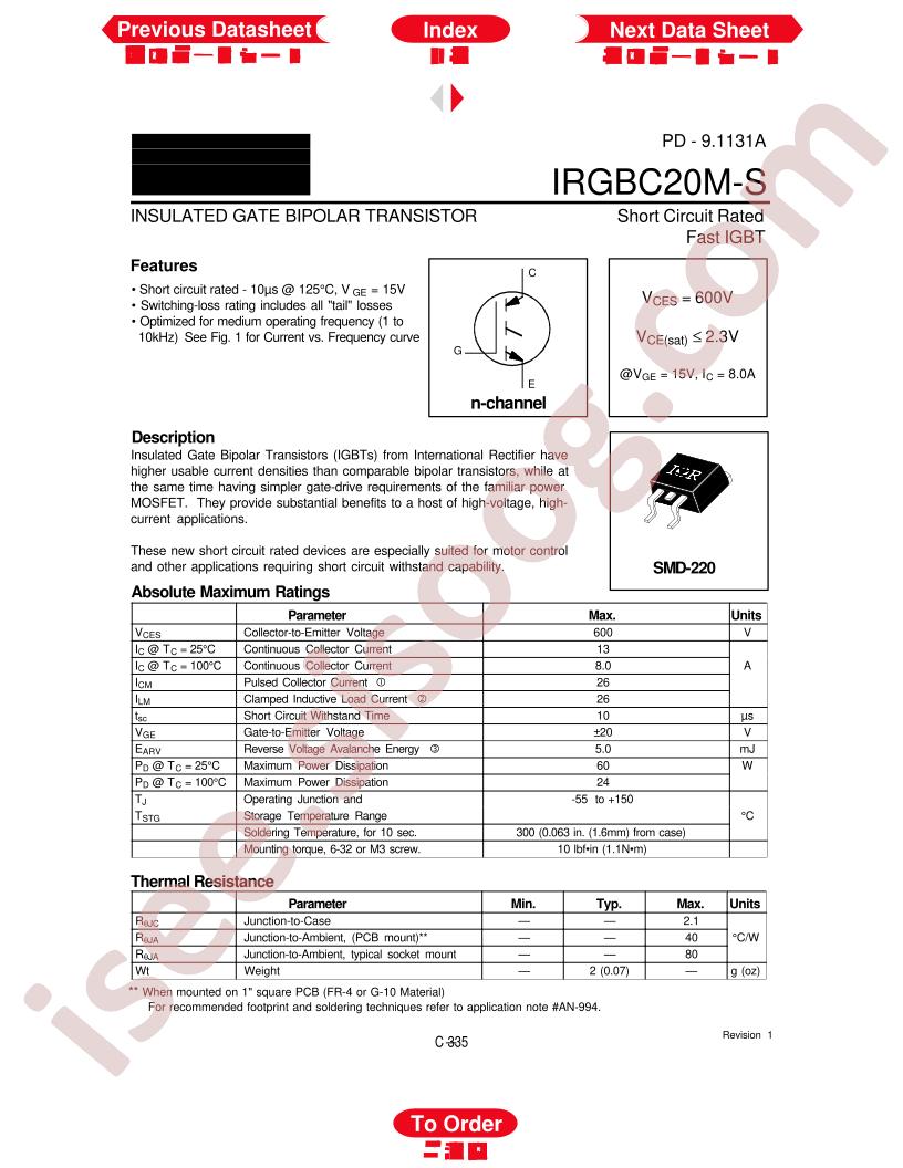 IRGBC20M-S