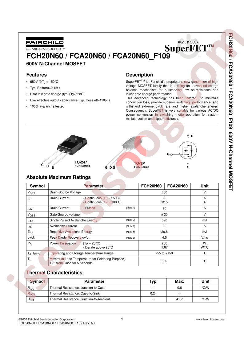 FCH20N60_07
