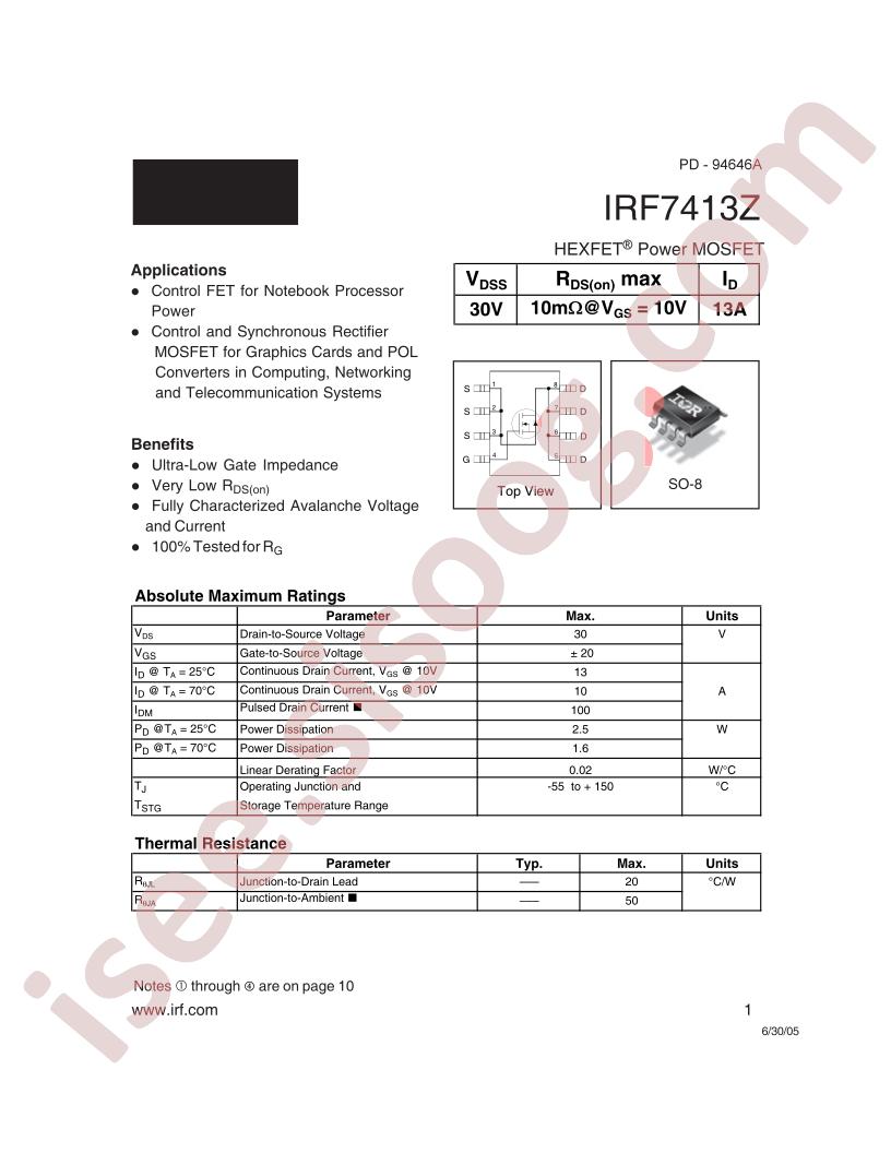 IRF7413Z