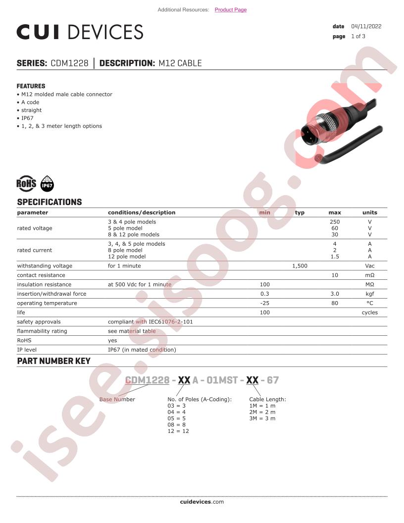 CDM1228-12A-01MST-3M-67