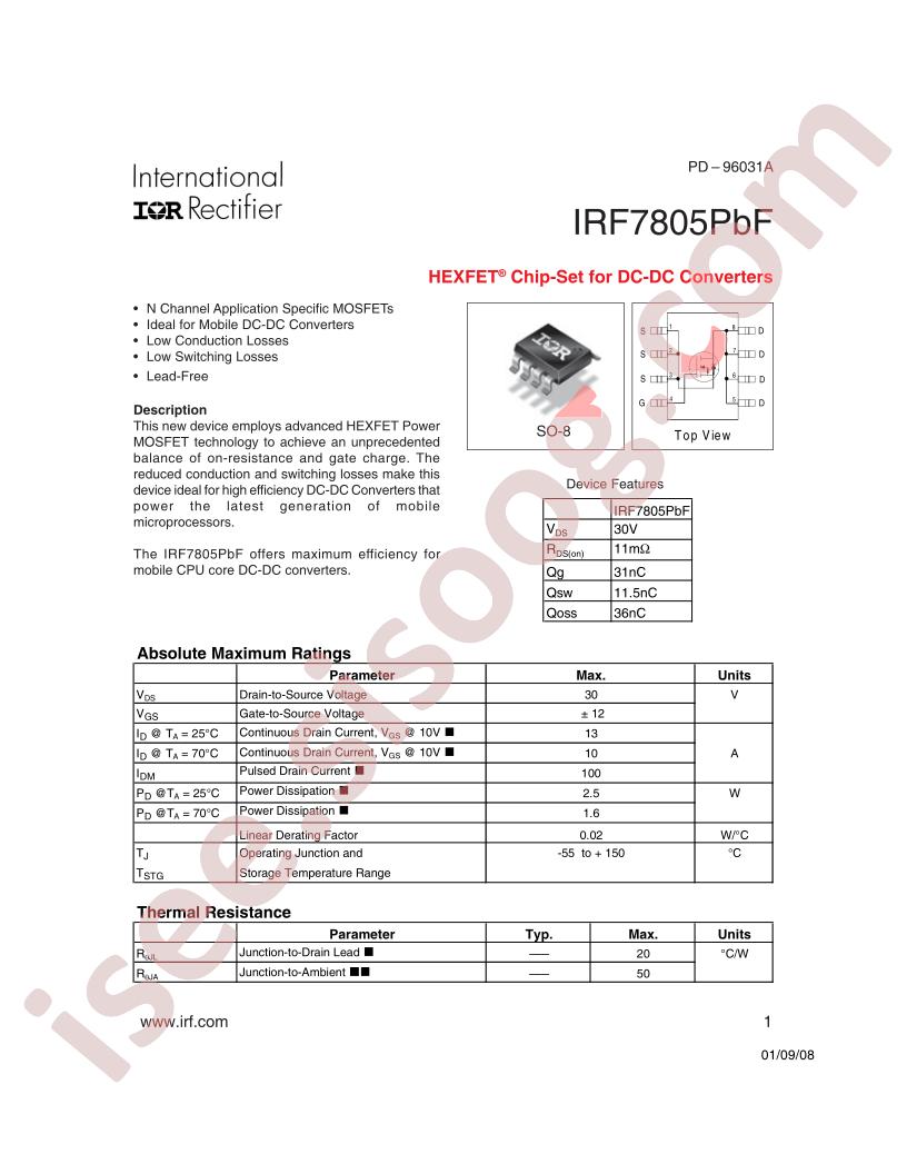 IRF7805PBF
