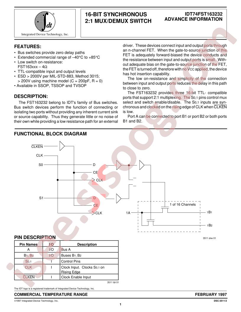 IDT74FST163232PA