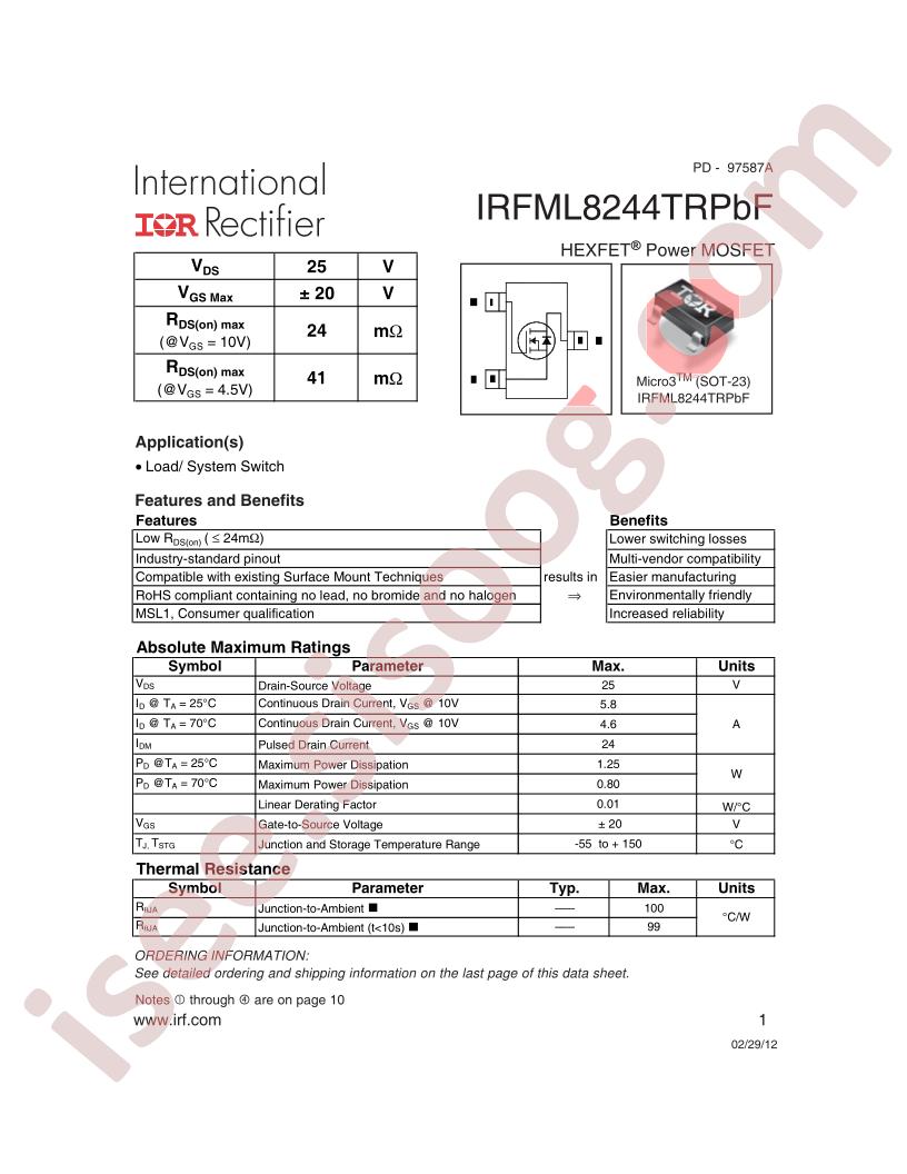 IRFML8244PBF