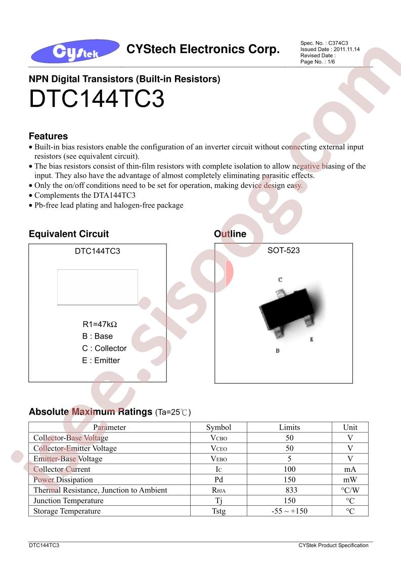 DTC144TC3